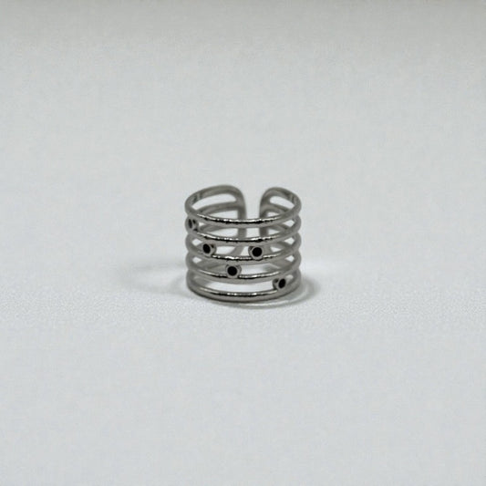 Midnight Orbit Ring – Silver