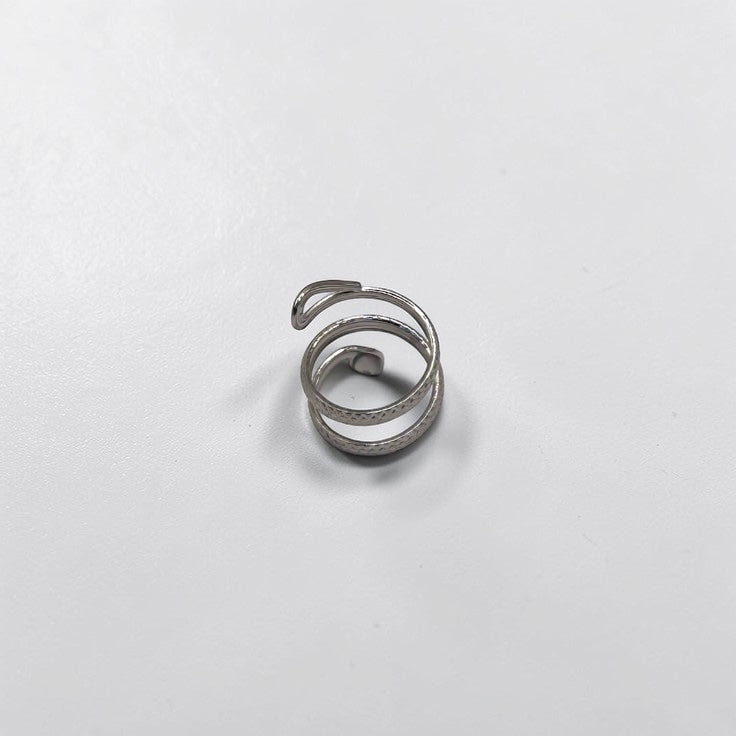 Silver Snake Spiral Ring